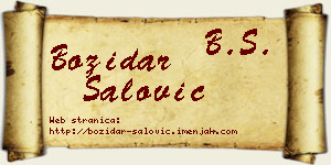 Božidar Šalović vizit kartica